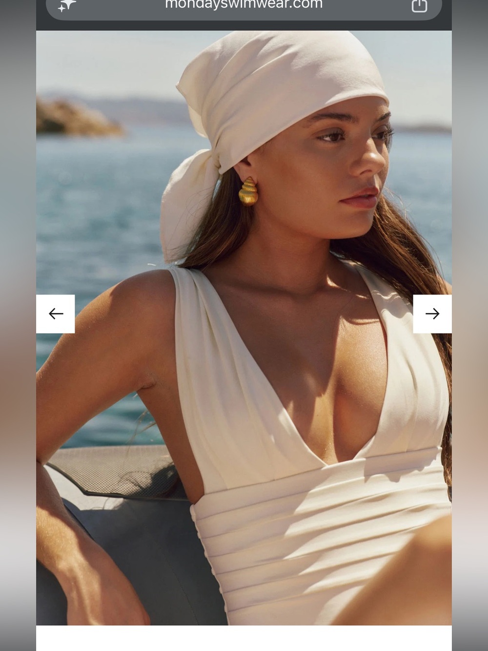 Monday ivory headscarf